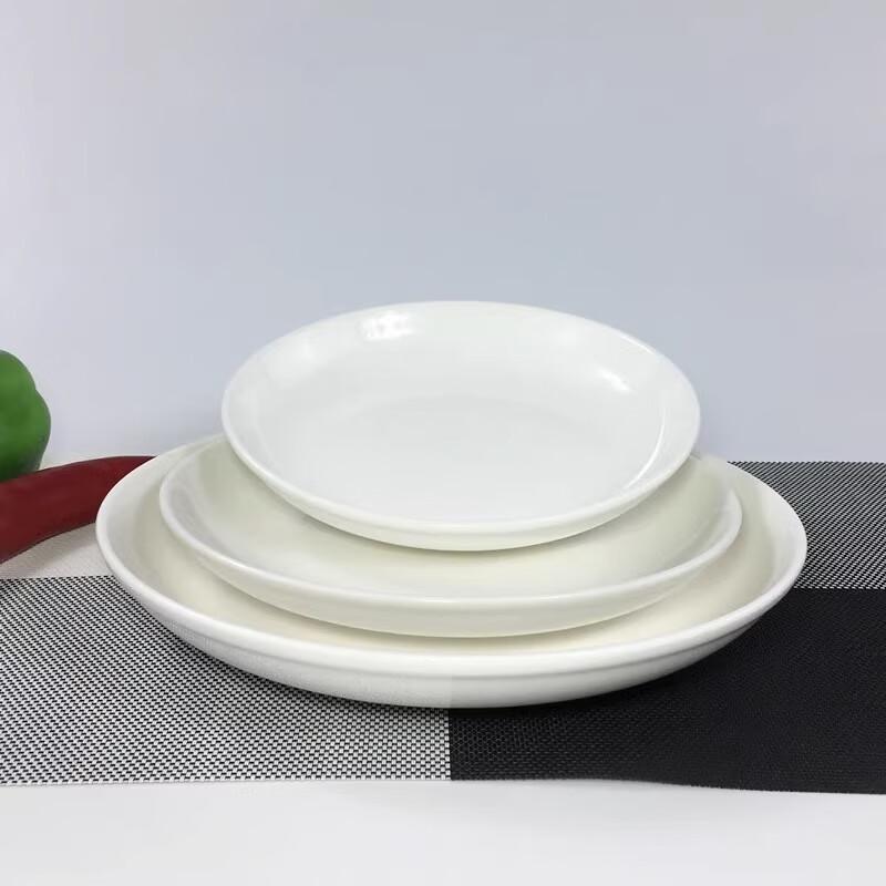 Pure White Minimalist Ceramic Deep Dinner Plate