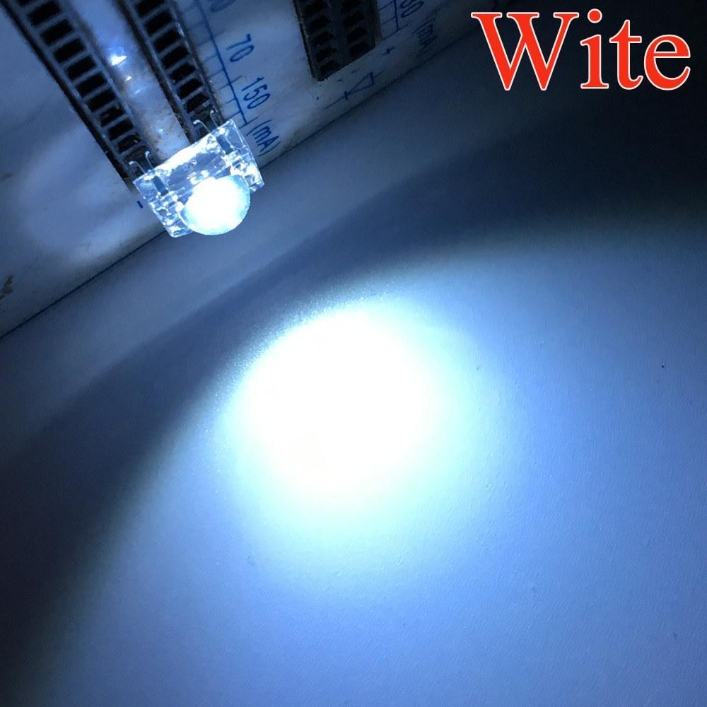 100 peças 5mm vermelho verde azul branco amarelo cúpula super fluxo água transparente piranha diodo 1 9 3 4v led carro lâmpadas diodos luz lâmpada led