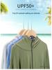Unisex Lightweight UV Protection Summer Ice Silk Hooded Jacket for Outdoor Activities