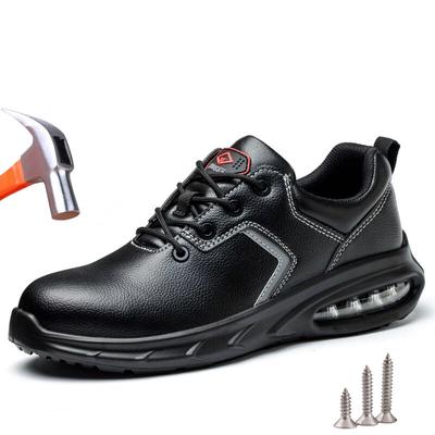 Chaussures de sécurité pour hommes à coussin d'air, baskets à embout en acier, anti-perforation, anti-écrasement, bottes de sécurité de travail pour hommes, chaussures de travail pour hommes