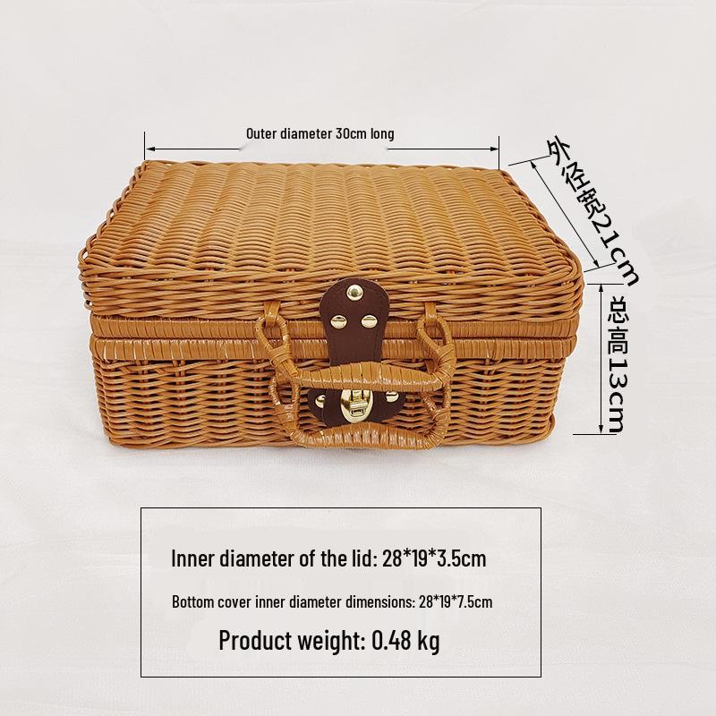 Vintage Rattan Handbag & Storage Box - Perfect for Photos, Gifts, or Organizing (Small, Medium, Large)