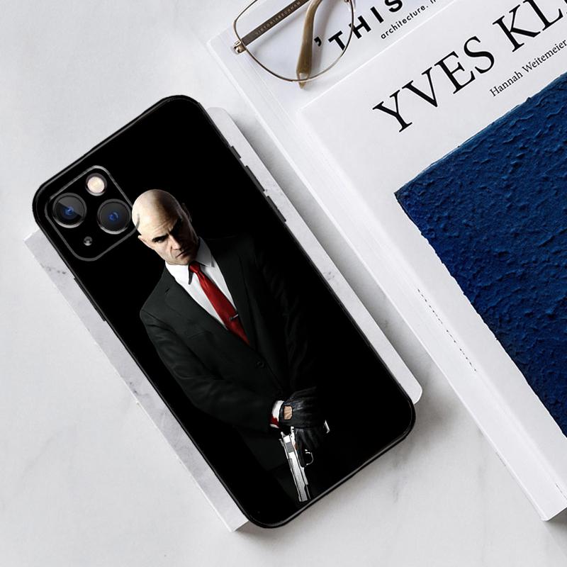 Man Hitman Agent Silicone Case For iPhone 13 11 14 12 Pro Max X XR XS Max 6 7 8 Plus SE2 13 Mini Soft Cover