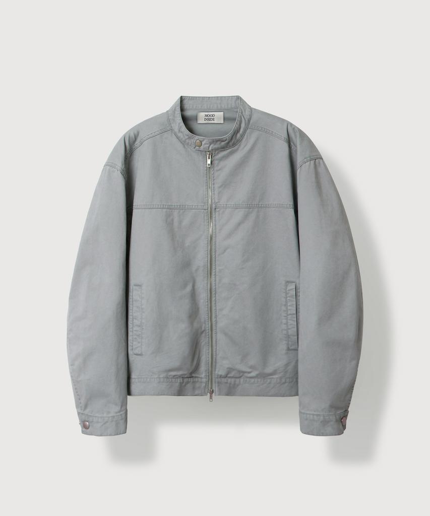 Mood Inside Washed Cotton Biker Jacket_Light Beige