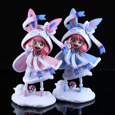 Kawaii Modell Anya Forger Cos Sylveon Anime Figur Mädchenpuppe Dekoration Spielzeug Weihnachtsgeschenke