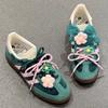 4cm Breite Chiffon Schnürsenkel Kombinierte Flache Schnürsenkel Blumen Schnallen Für Sneaker Canvas Freizeit Lederschuhe DE Trainingsschuhe