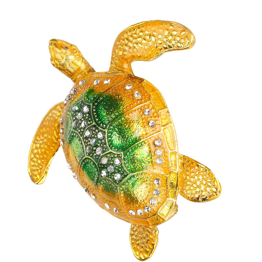 Meeresschildkröte Klappbox Sammlerfigur Modell Dekoration Schmuck Ringe Ohrringe Box