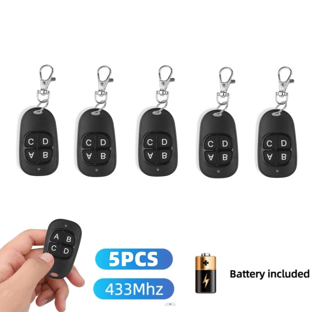5-50pcs 433MHz Remote Control Universal Garage Remote 4 Buttons Duplicator Controller Replacement Wireless Car Keys for Garage