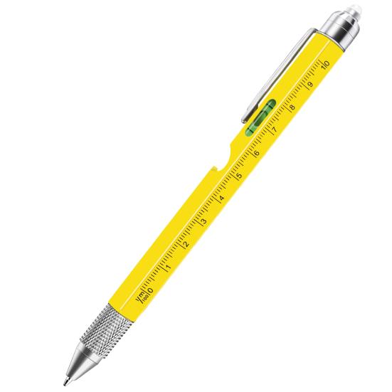 

9-in-1 Multitool Pen LED Light And Bottle Opener with Screwdrivers Stylus Fountain Pen Christmas Stocking Stuffers White Elephant Gifts Gift for Men жёлтый
