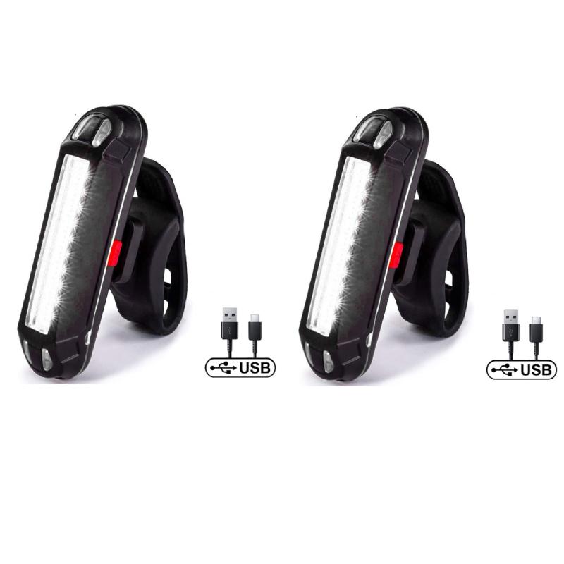 4/2/1PC Bicycle Rear Light Waterproof USB Rechargeable LED Warning Lamp Bike Flashing Accessories Night Riding Cycling Taillight