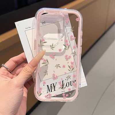 Transparent Flower Phone Case For iPhone 15 Pro Case  iPhone 16 11 12 13 14 17 Pro Max 17 Air Soft Silicone Shockproof Cover
