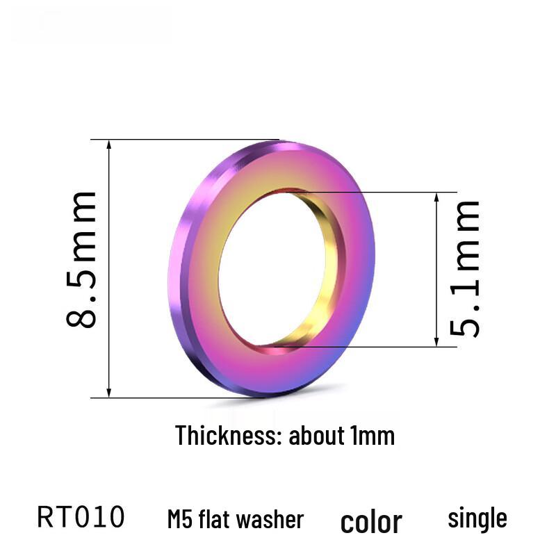 Titanium Alloy M5/6mm Bike Washer