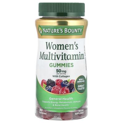 Moteriškos multivitamininės gumos, uogų ir aviečių mišiniai, 90 guminukų
