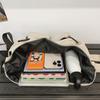 Men Solid Color Shoulder Bag Women Large Capacity Water-Repellent Commuter Crossbody Bag