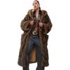New Women's Fur Coat Winter Warm Imitation Fox Fur Coat Young Wolf Fur Hooded Trench Coat