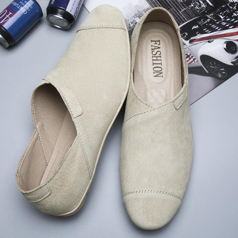 Hot Selling Walking Shoes Europe America Pointed Soft Soled Men's Low Top Flat Shoes Versatile Commuting Men's Work Shoes