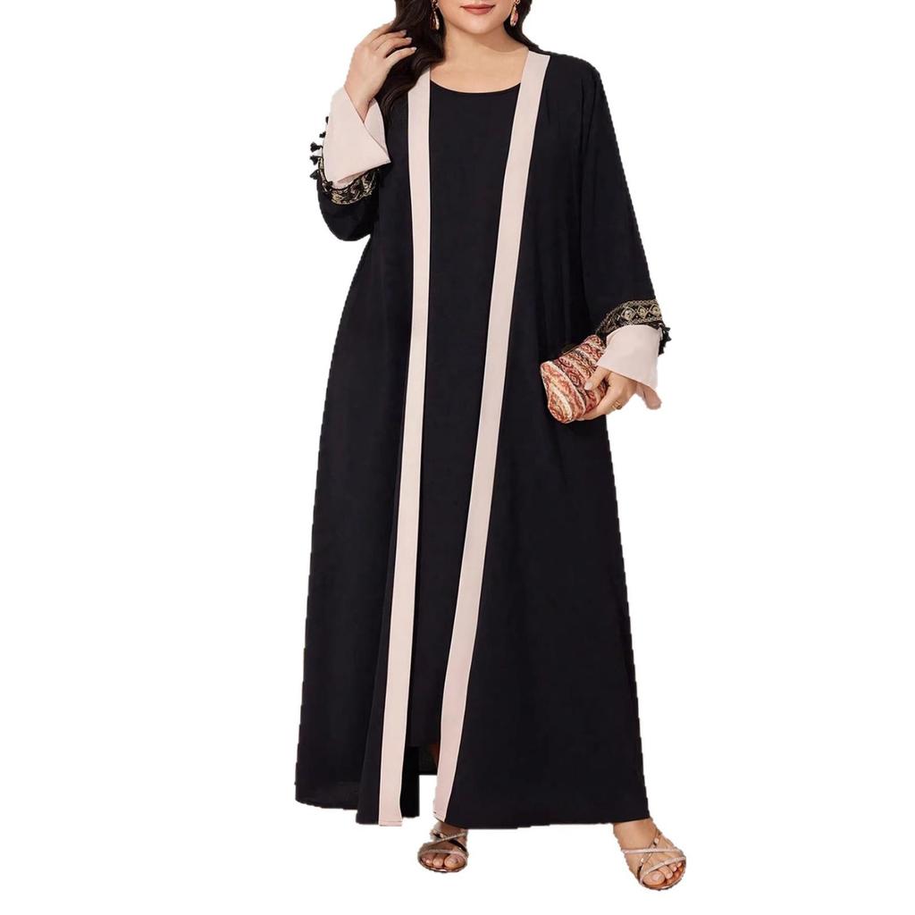 Plus Size Women's Printed Commuter Fashion Dress for Spring & Autumn