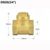 1/2" 3/4" 1" 1-1/4" 1-1/2" 2" Swing Check Valve BSP One Way Valve Durable Brass Check Valve