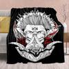 Jujutsu Kaisen Anime Flanelldecke - Weich Warm Perfekt für Sofa, Bettwäsche Camping Reise Büro Heimdekoration -QJY