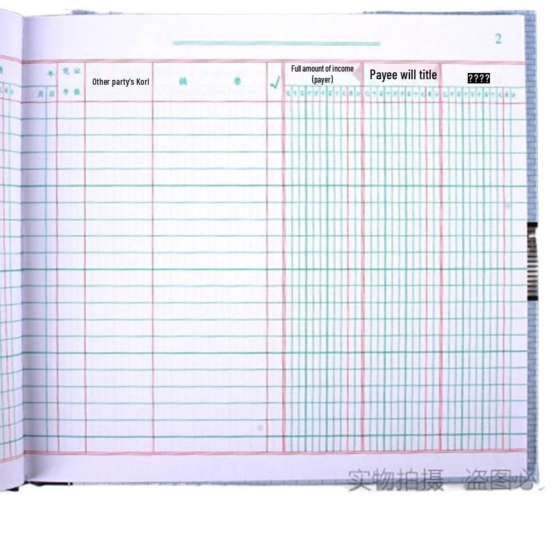 100-Page Financial Accounting Ledger: Cash, Bank Deposit & General Ledger Book