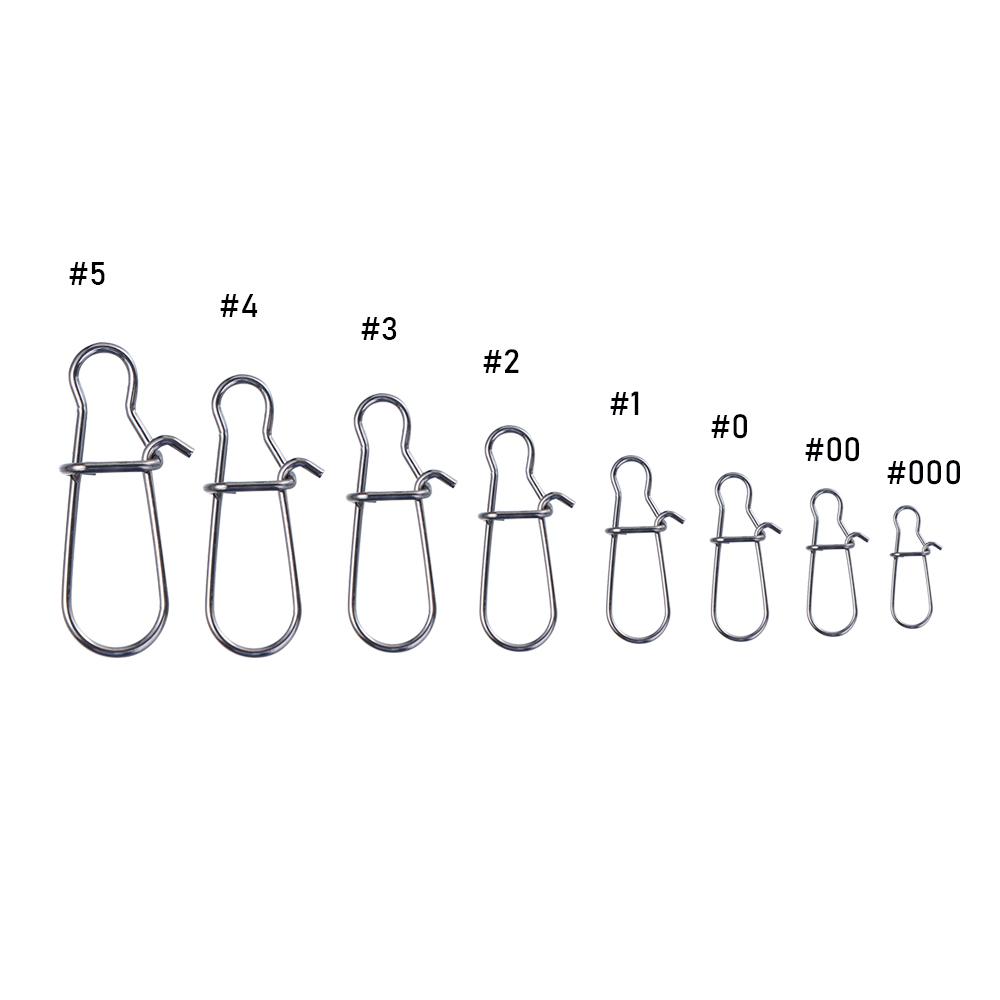 Hooked For Lures Swivel Lure Connector Lock Snap Connector Swivel Connector Fishing Snaps Clips