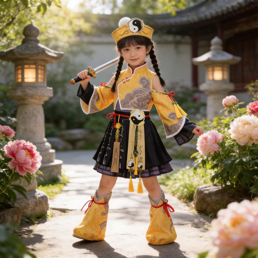 Supernatural Action Team Lily Cosplay Costume Set For Kids With Polyester Fabric For Anime Conventions
