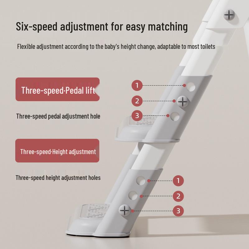 Folding Non-slip Toddler Toilet Ladder with Step Stool