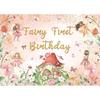 XCKALI Fairy First Birthday Backdrop Floral Fairy Girls 1st Birthday Photography Background Fairy Tale Theme Birthday Party Decorations 7x5FT
