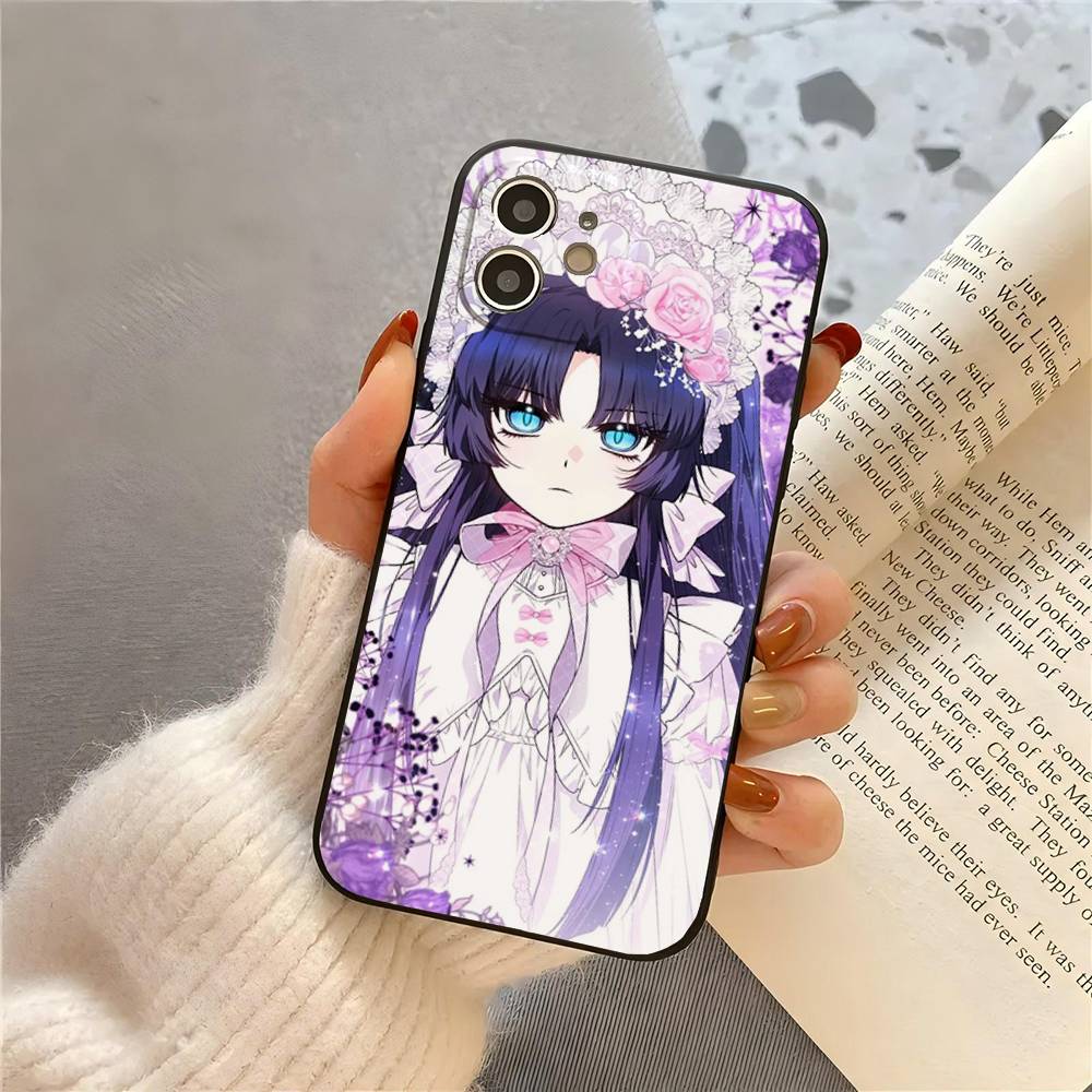 Black Killer W-Whale Baby Korean Comic Phone Case For IPhone 17 Air 16 15 14 13 Pro Max 11 12 Black Silicone Cover