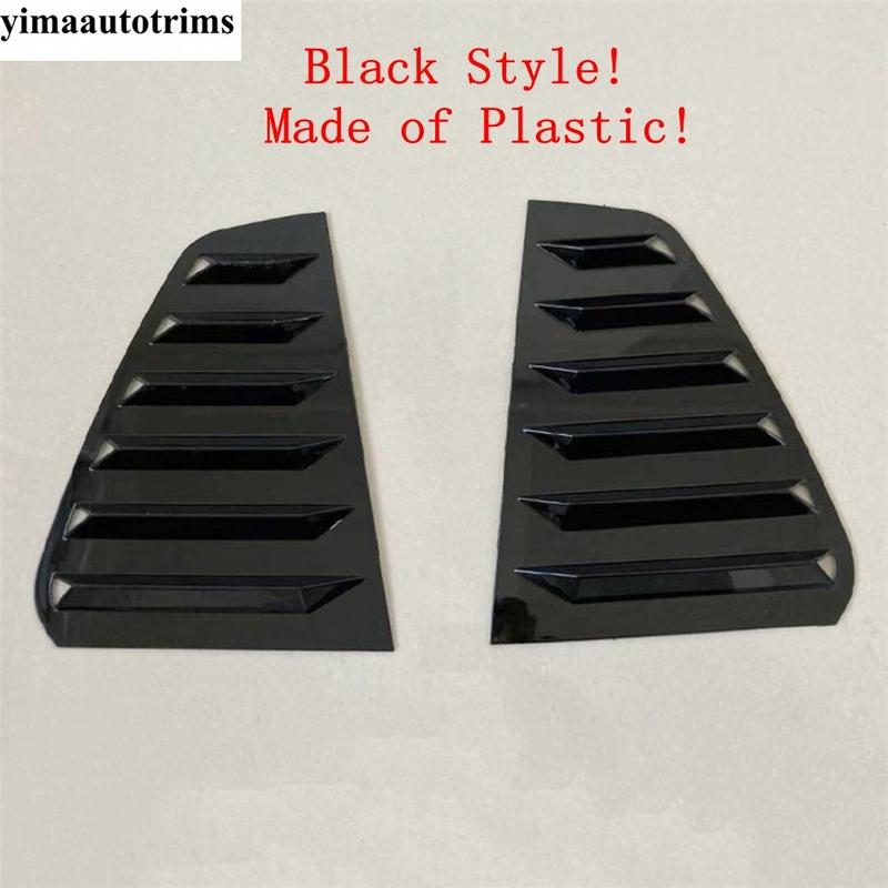 For VW Volkswagen Golf 8 MK8  - 2025 Rear Window Triangle Shutter Panel Cover Trim Carbon Fiber / Black Exterior Accessories