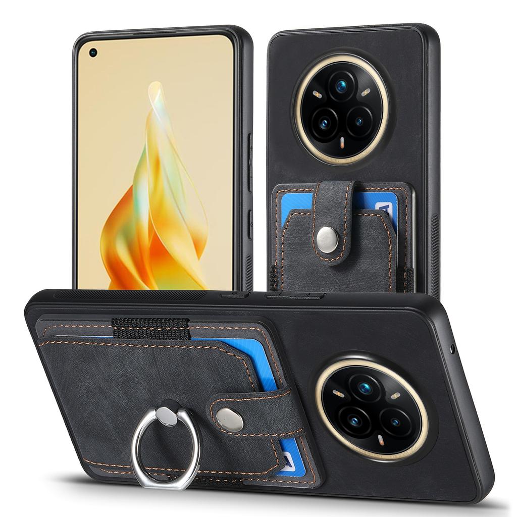 For Realme 14 Pro 5G Phone Case Leather Back Cover with Card Slots Kickstand