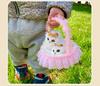 Mother Cat and Kitten with Basket Figurine - Toy Gift for Kids or Girlfriend