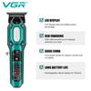 New VGR 900 T-shaped Blade Hair Clipper Transparent Body Electric Professional Men's Hair Clipper LED Intelligent Digital Carving Electric Thruster