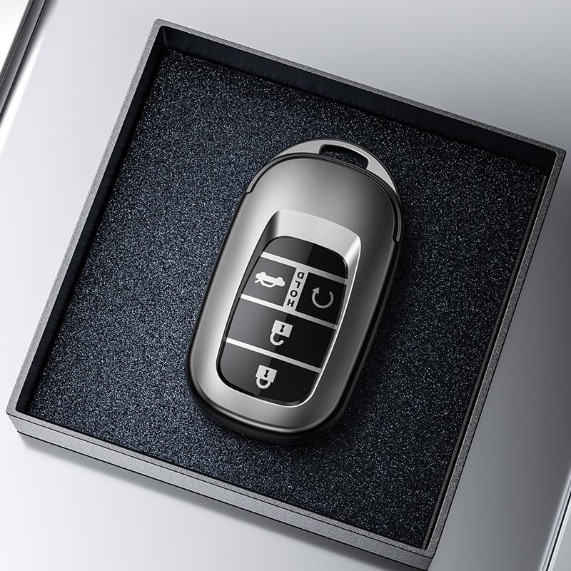 

Icar For Honda Civic Accord Passport Pilot Crv 4 Button Remote Auto Car Key Case Cover Fob Kechain Accessories