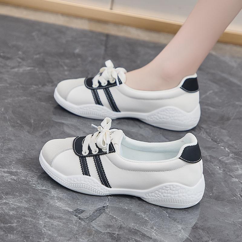 Korean version of sports shoes for women's 2025 new autumn shallow mouth casual Forrest Gump shoes with soft soles, standing for a long time is not ti