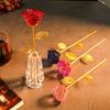 A popular wedding anniversary gift for your wife or girlfriend. [Authentic] K9 Crystal Rose Flower, Never Withers & Crystal Vase Stand (Blue)
