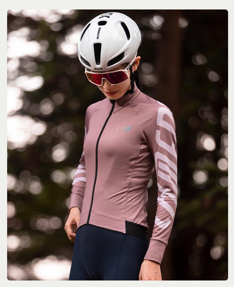 Lampada Women's Fleece Long Sleeve Cycling Jersey - 2022 Autumn/Winter Warm and Cold-Proof