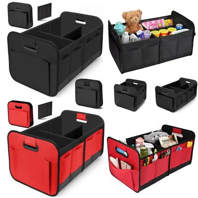 1PC Large Capacity Car Storage Box, Foldable and Multi Compartment, with Reinforced Handles,suitable for Camping,home,office Use