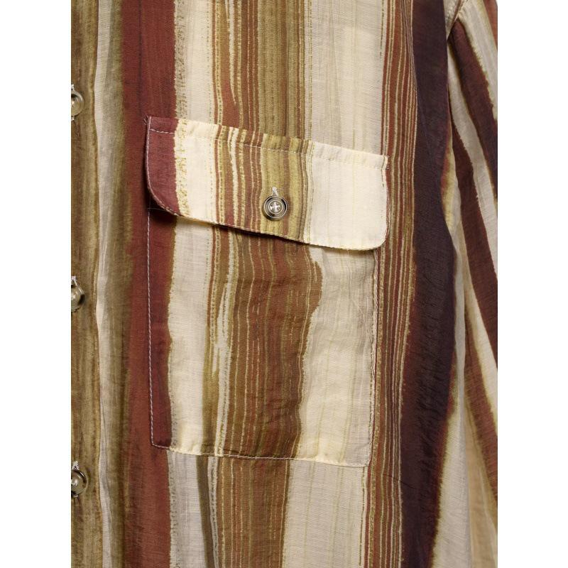 2025 European & American Retro Striped Loose Casual Women's Shirt
