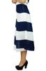 Bimba Women's Spiral Summer Midi Skirt A Line Boho Chic Skrit With Side Zip