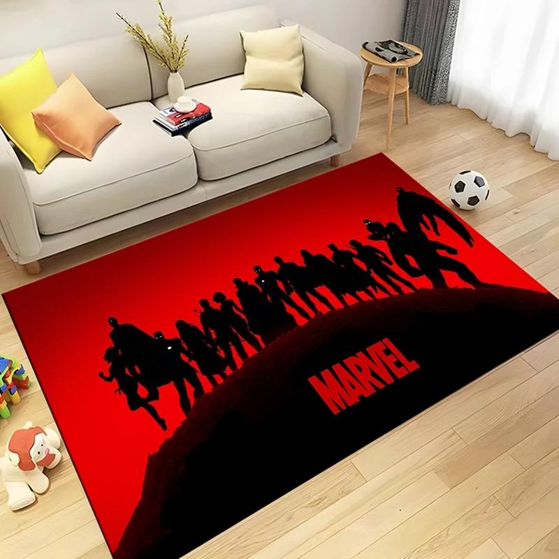 Disney Avengers Marvel Logo Superhrdinské Koberce Obývací Pokoj Ložnice Jídelna Kuchyň Kancelář Koupelna Protiskluzový Velký Dekorativní Koberec