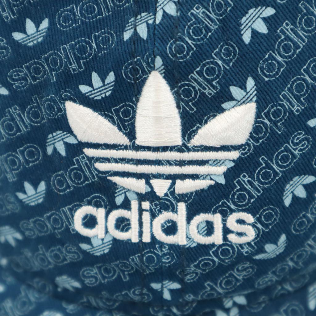 unused adidas Trefoil logo all-over pattern cap OSFW Navy Women Used