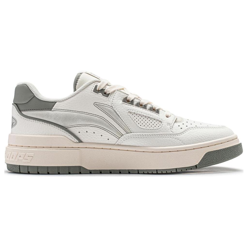 Li Ning Rookie Lightweight Shock Absorbing Low Top Retro Basketball Shoes Unisex Sneaker White Gray ABCU001-1