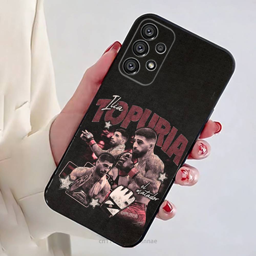I-Ilia Champion T-Topuria Phone Case For Samsung Galaxy A13,21s,22,31,32,52,53,71,80,A91 Soft Black Shell