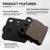 Yerbay Front and Rear Brake Pads for Yamaha Raptor 660 YFM660 2001-2004 Raptor 350 YFM350 2004-2010 for Honda TRX300 1993-2009 TRX 400 1999-2009 ATC