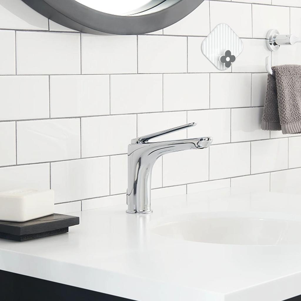 4 STÜCKE Klebehaken Kunststoff Wasserdicht Nagelfrei Handtuch Schlüssel Wandhänger für Küche Badezimmer