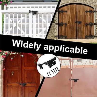 Fechadura de Trinco para Portão de Jardim de Cerca para Porta de Madeira Fechadura Pesada para Galpão Deslizante com Instalação Fácil e Encaixe Seguro