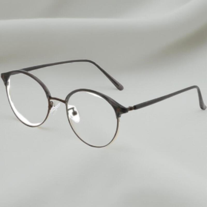 

Unisex Transparent Steel PVC Color Fashion Glasses Black-gray