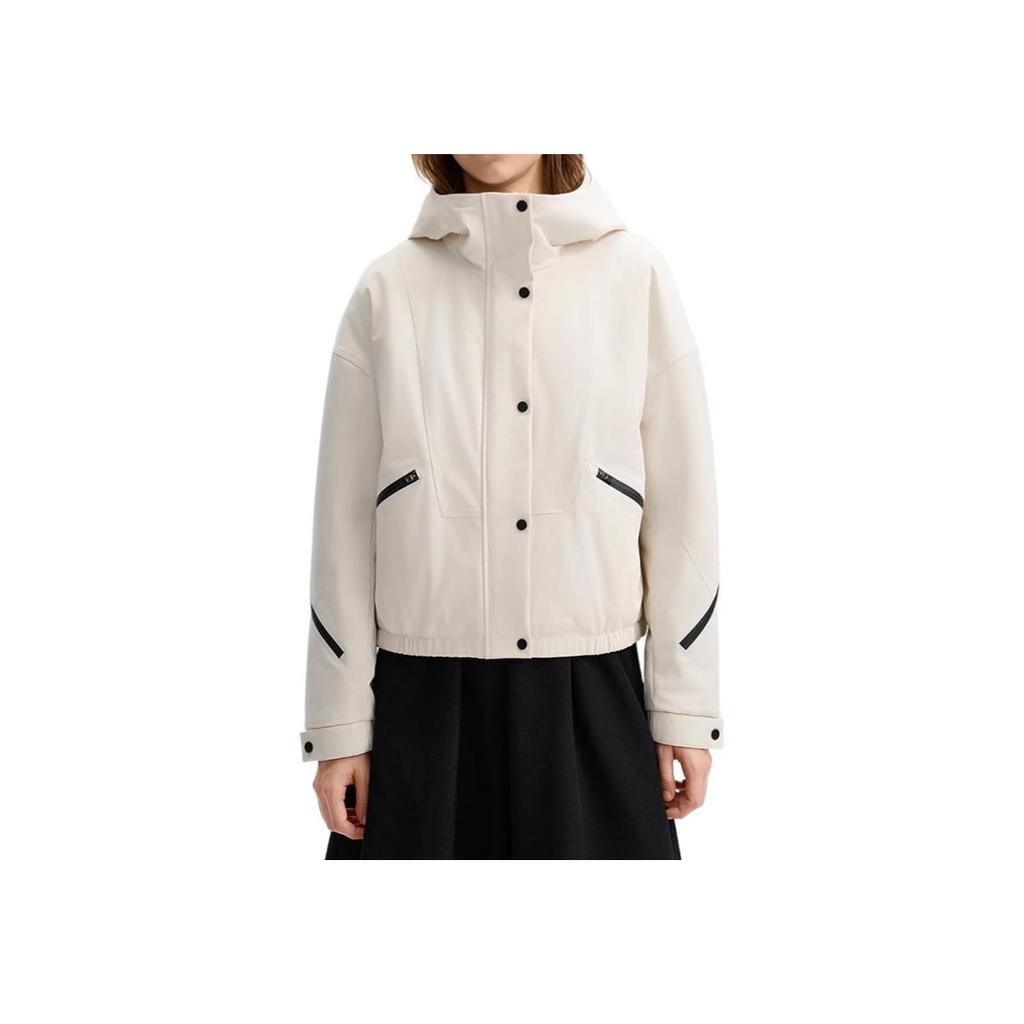 FILA White Series Casual Comfortable Warm Loose Cotton Jacket Women jackets Steam-White F11W513901F-IV