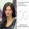 Ning Yizhuo Large Hoop Earrings: Summer Luxury, Sterling Silver Needle, Women's Statement Jewelry