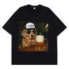 T-shirt Grafica Divertente Cane Meme Birra Unisex Unisex Moda Vintage T-shirt Estiva Manica Corta Larga Casual Cotone T-shirt